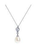 Ivory & Co Lisbon Crystal Pearl Pendant 2.5cm, UK version