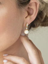 Ivory & Co Crystal and Pearl Drop Earring - 2.3cm