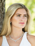 Ivory & Co Silver Imperial crystal teardrop necklace 18 inches, UK version