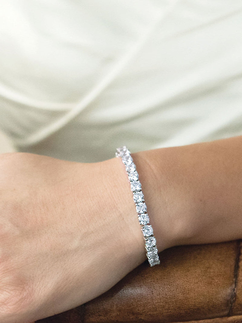 Ivory & Co silver imperial crystal tennis bracelet 18cm, UK version