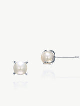 Ivory & Co. versilberte Ohrstecker mit Kairo-Perle, 0.7 cm