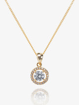 Ivory & Co Gold Balmoral Crystal Dainty Pendant 1.5cm