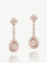Ivory & Co Rose Gold Moonstruck Crystal Pave Vintage Art Deco-øredobber 4.5 cm