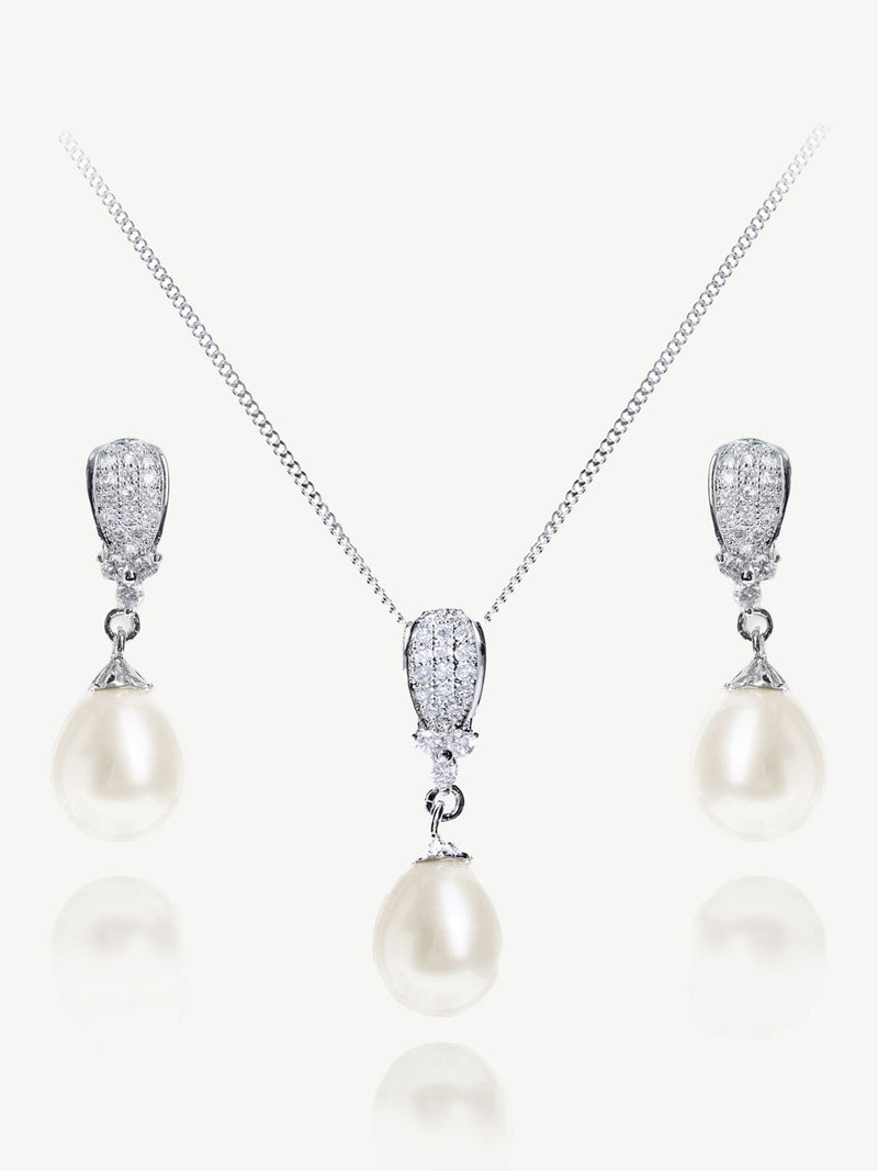 Ivory & Co Serrano pearl drop set 2.5cm, UK version