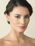 Ivory & Co silver classic pearl and crystal earrings in ivory, 1cm, UK version