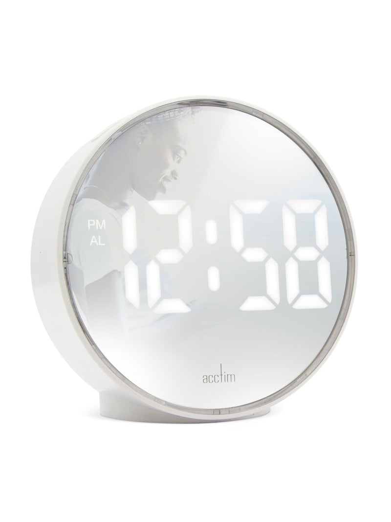 Acctim Clocks Il Giro White Round LED Alarm Clock - British product