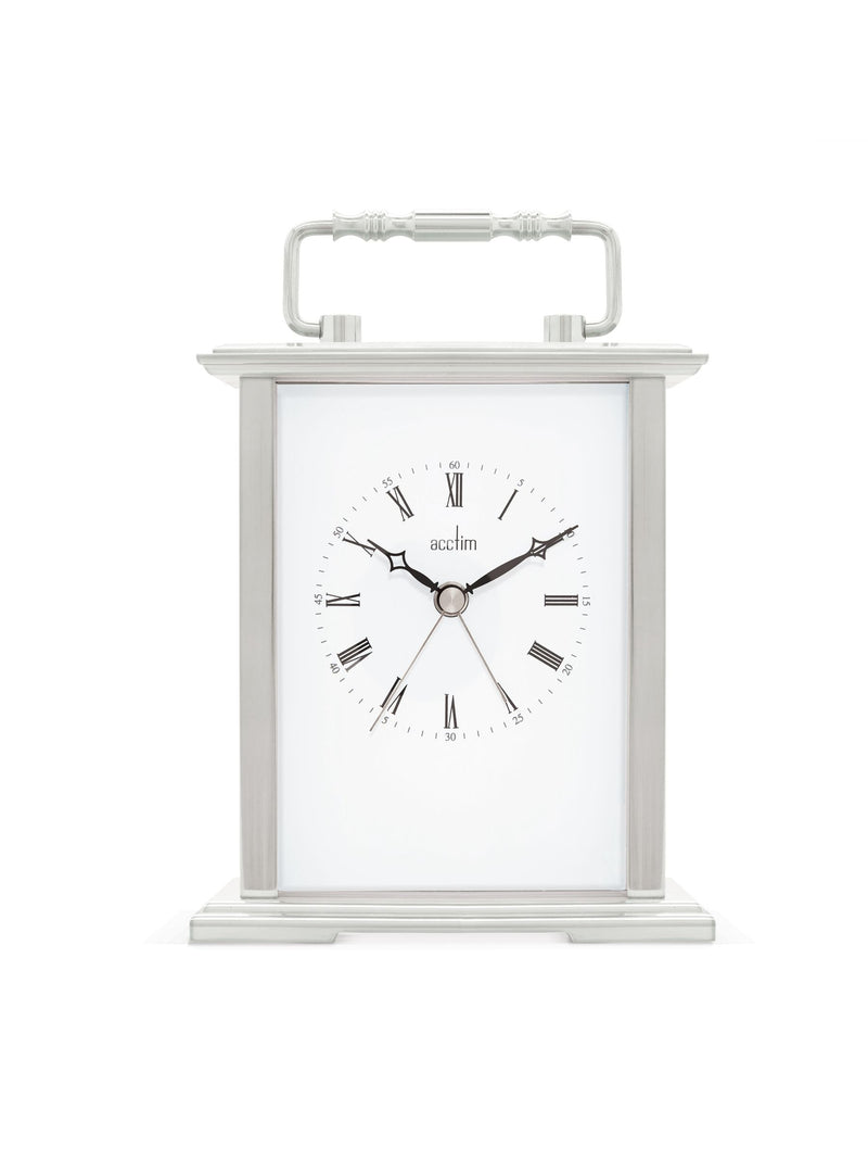 Acctim Clocks silver Gainsborough carriage clock - British product