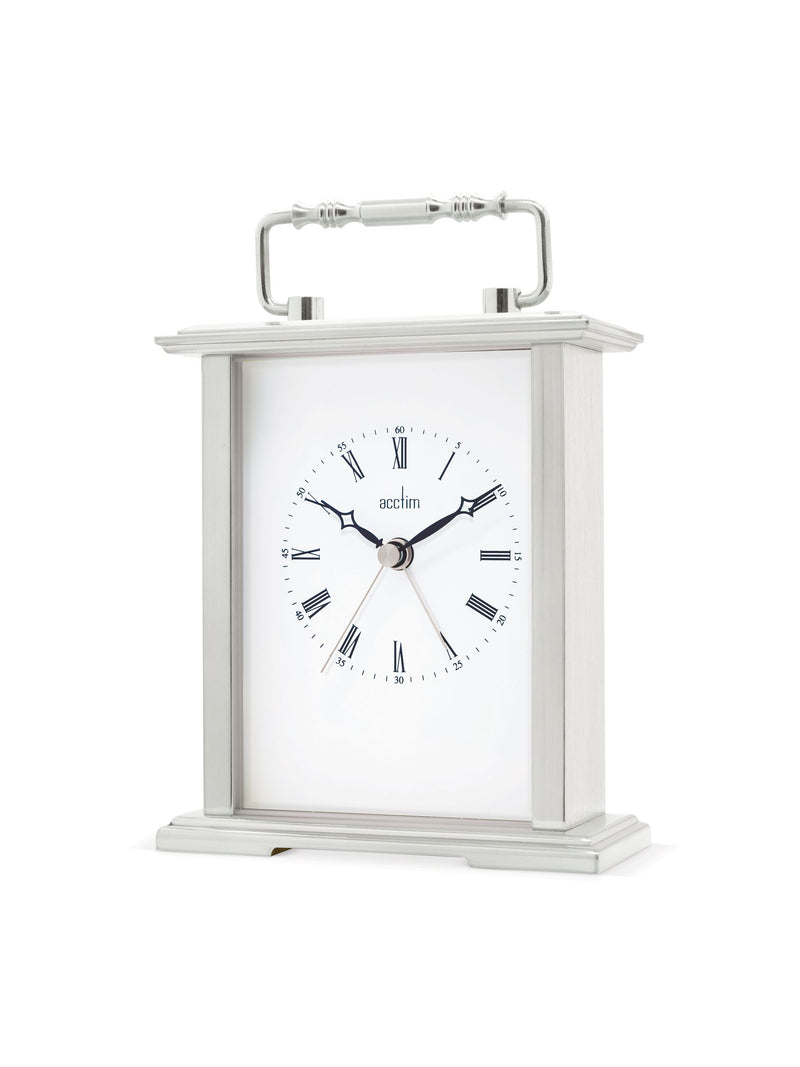 Acctim Clocks silver Gainsborough carriage clock - British product