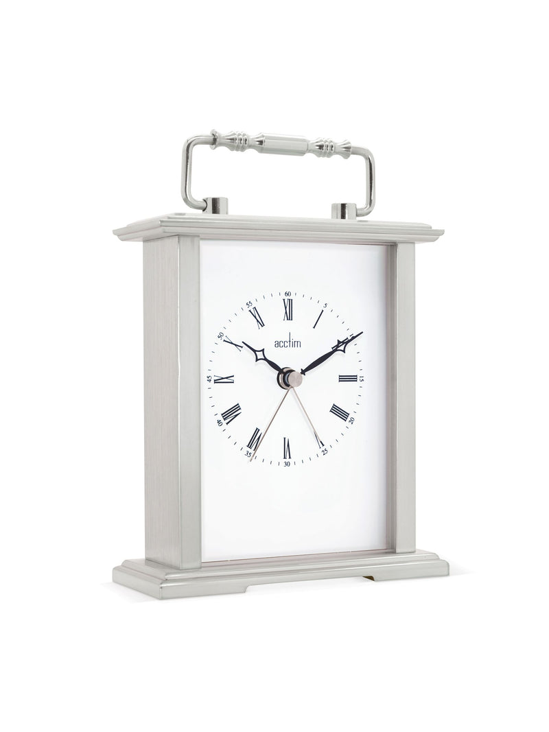 Acctim Clocks silver Gainsborough carriage clock - British product