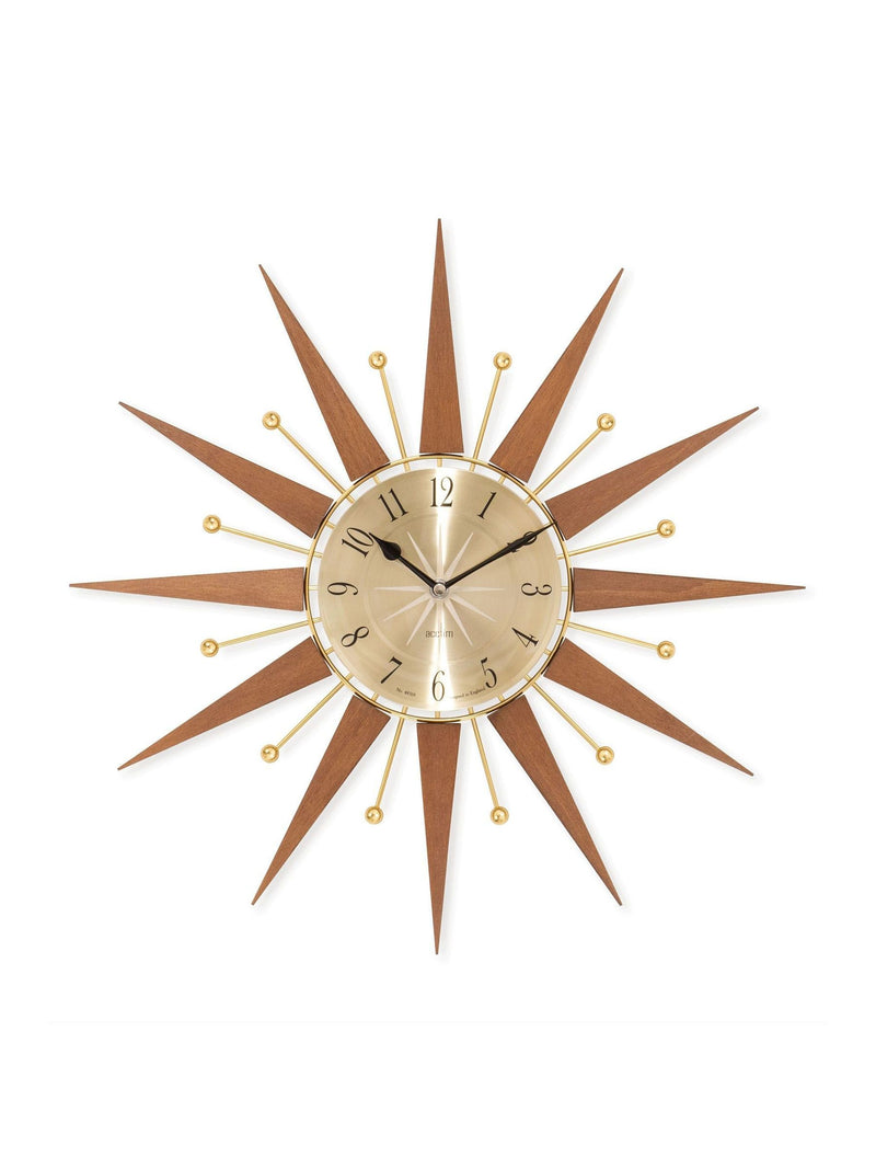 Acctim Clocks brown Wolcott wall clock 49cm, imported from the UK