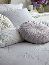 Laura Ashley Purple Lavender Reversible Sateen 200 Thread Count Pussy Willow Duvet Cover and Pillowcase Set