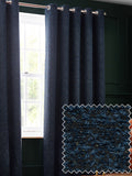 Riva Paoletti Navy Galaxy Chenille curtains, imported from the UK