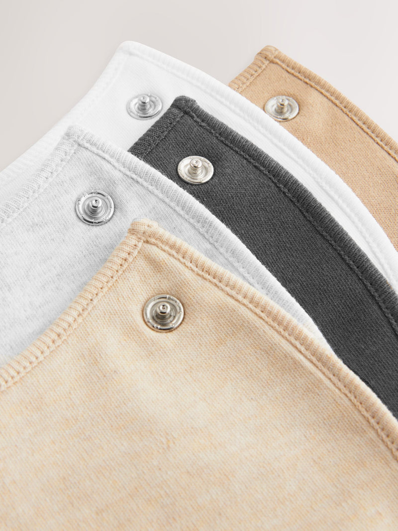 Neutral Baby cotton bibs 5 pack for babies, UK version