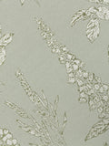 Wylder sage green floral jacquard cushion 50x50cm - British product