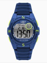 Next Limit Blue Active 38mm Round Blue Digital Watch with Navy Strap- Buy online at McGrocer