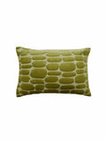 Voyage olive green boulder velvet cushion 40x60cm, UK version