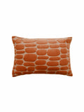 Voyage Sunset Orange Boulder Velvet Cushion