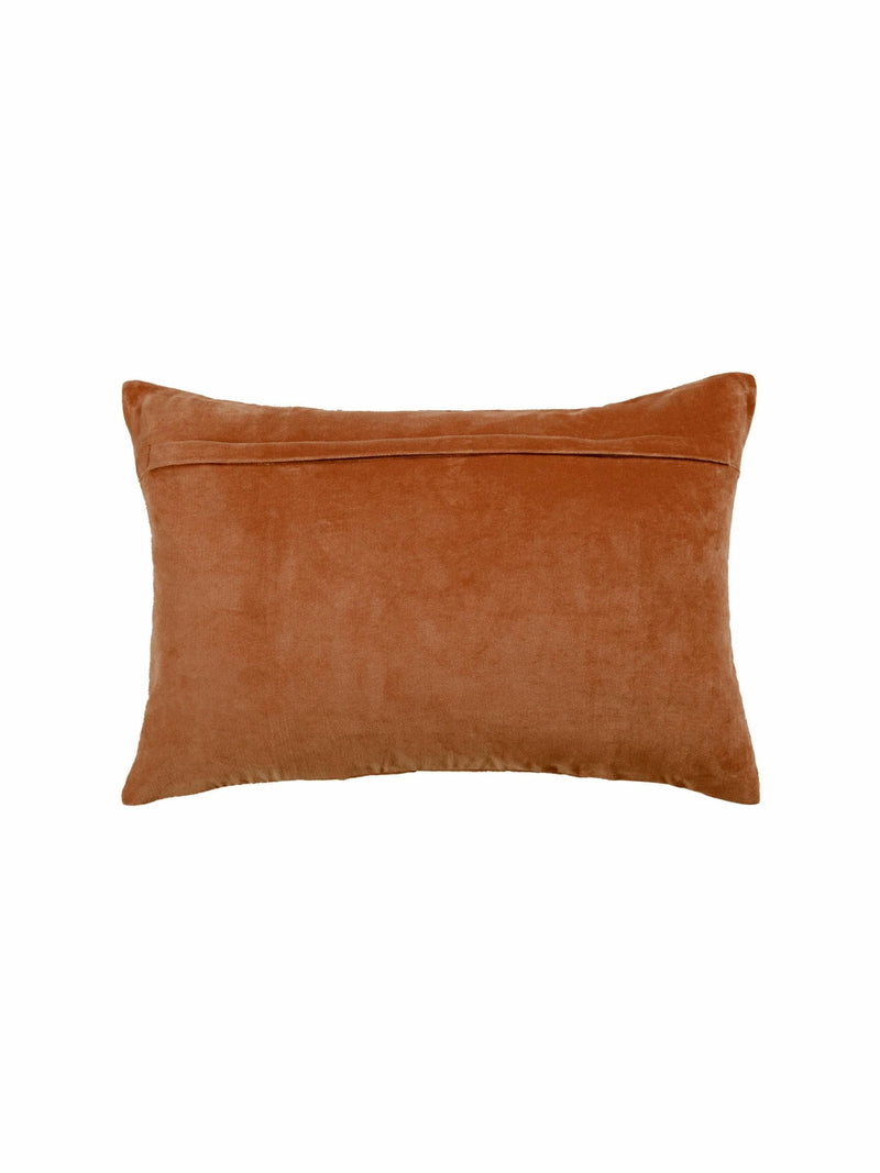 Voyage Sunset Orange Boulder Velvet Cushion