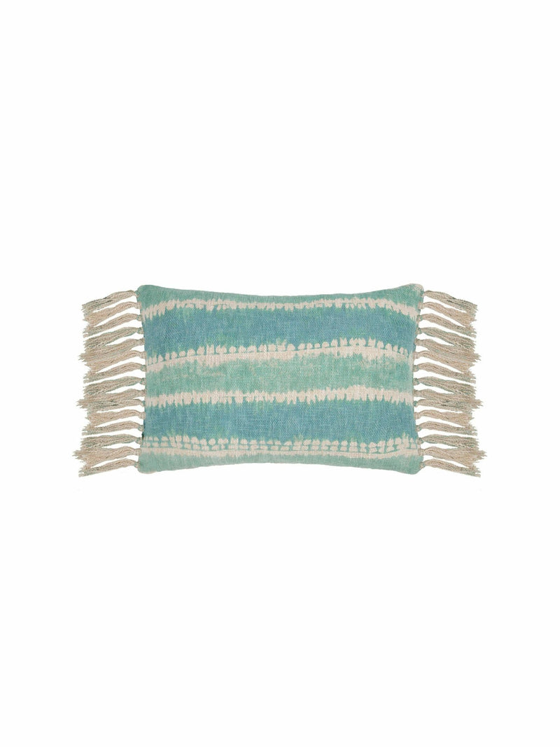 Voyage Maison Seafoam Cairns abstract fringed cushion 40x60cm (British brand)