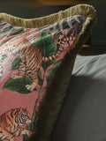 Square tiger print velvet cushion 50x50cm, UK version