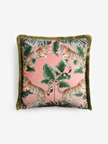Square tiger print velvet cushion 50x50cm, UK version