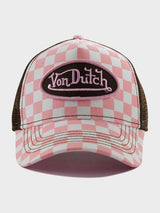 Next Von Dutch Pink Chequered Multi Trucker Hat- Buy online at McGrocer