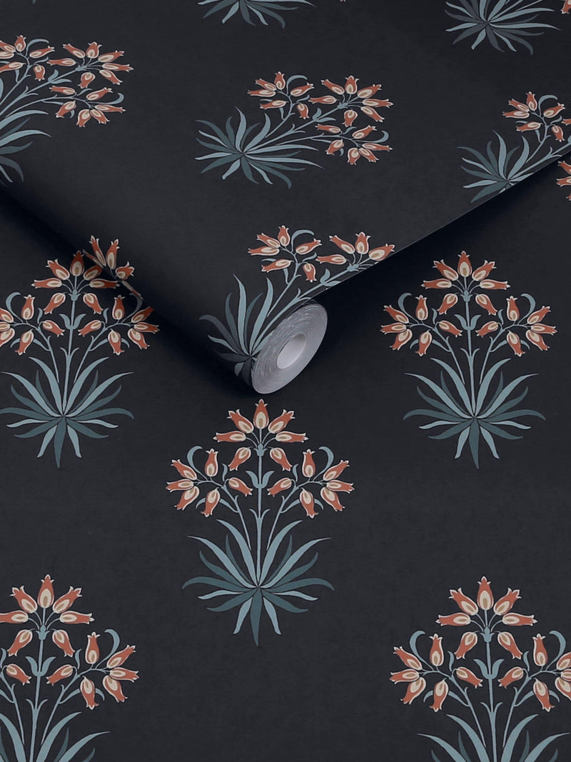 William Morris Midnight Hyacinth wallpaper 10m roll (British brand)