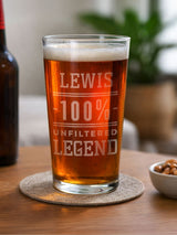 Next PMC Personalised Unfiltered Legend Pint Glass- Buy online at McGrocer
