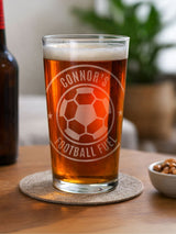Next PMC Personalised Football Badge Pint Glass- Buy online at McGrocer