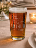 PMC personalised Father of the Groom pint glass, UK version