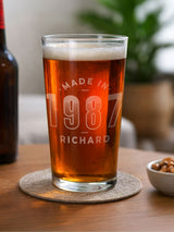 Next PMC Personalised Made in Pint Glass- Buy online at McGrocer