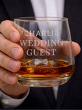 PMC personalised wedding whisky glass 7.5cm, imported from the UK
