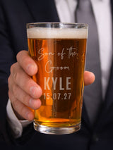 Next PMC Personalised Wedding Elegant Pint Glass- Buy online at McGrocer