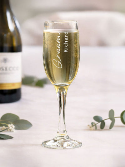 Next PMC Personalised Groom Elegant Flute Glass- Buy online at McGrocer