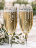 PMC personalised groom flute glass 5cm - British product