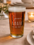 Personalised groom pint glass by PMC - British product