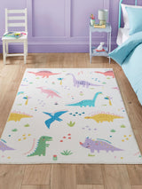 Next Catherine Lansfield White Dinosaur Friends Washable Children's Rug- Buy online at McGrocer