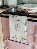 Avalon Home snowdrop and hellebore tea towel 45x68cm, UK version