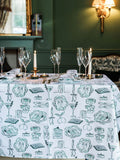 Avalon Home Green Just A Girl tablecloth 143x230cm (British brand)