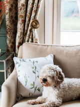 Next Avalon Home Natural Snowdrop and Hellebore Cushion Cover 45x45cm- Buy online at McGrocer