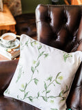 Avalon Home cushion cover Snowdrop and Hellebore 45x45cm - British product