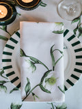 Avalon Home napkins snowdrop hellebore 45x45cm set of 2, imported from the UK
