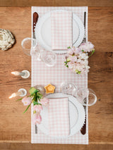 Next Avalon Home Pink Gingham Table Runner 32x230cm- Buy online at McGrocer