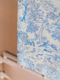 Avalon Home blue toile du Jouy tea towel, imported from the UK