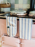 Avalon Home mid blue stripe tea towel 45x68cm, imported from the UK