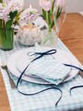 Avalon Home blue gingham napkins set of two 45cm (British brand)
