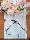 Avalon Home blue gingham napkins set of two 45cm (British brand)