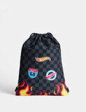 Hot Wheels kids drawstring bag with logo print, UK version