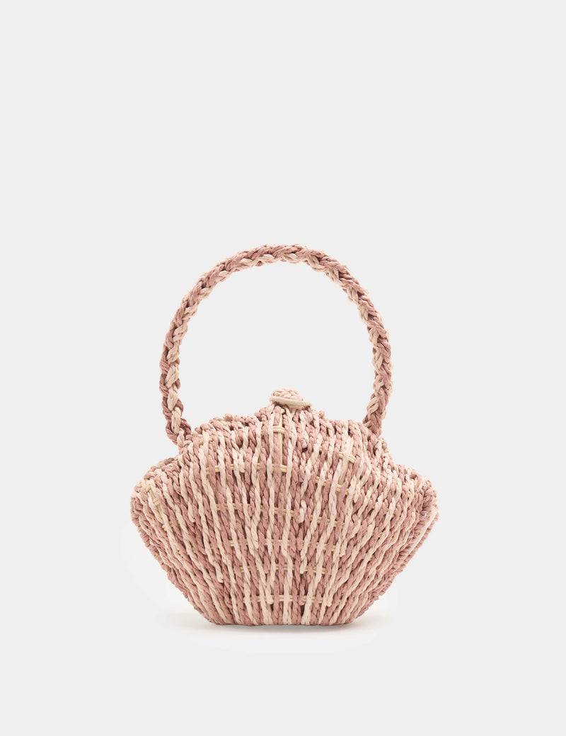 Children's shell-shaped straw bag, imported from the UK