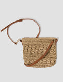 Monsoon knitted tote bag raffia texture, UK version